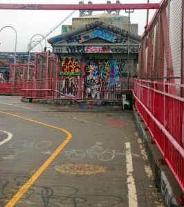 in NYC graffiti is art. so technically this was a bridge and a museum combo