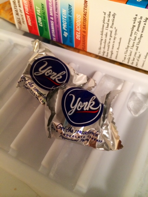 frozen York Peppermint Patties are amazing when it's 81 degrees in your youse