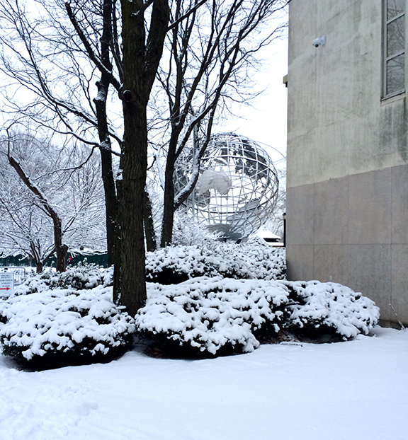 The Unisphere poking out