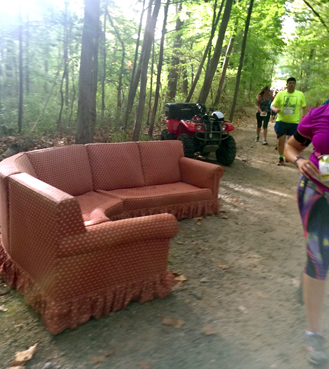 one of the couches along the course