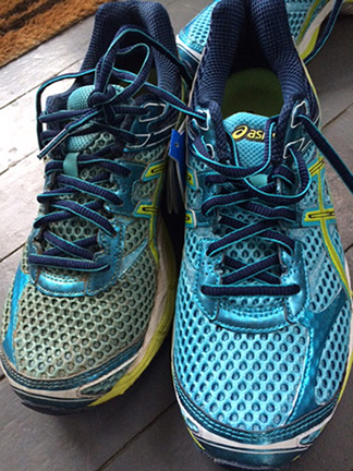 old next to the new! I can thank the Beat the Blerch trail half marathon for the old ones looking so ratty