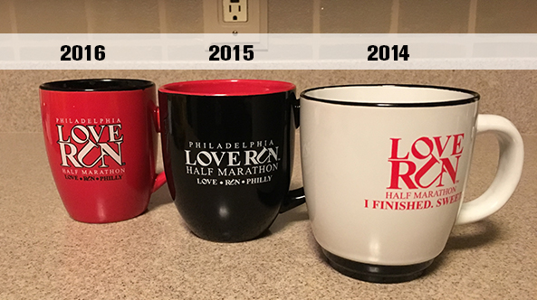 You get a mug each year as part of your swag. They seem to be shrinking each year. :)