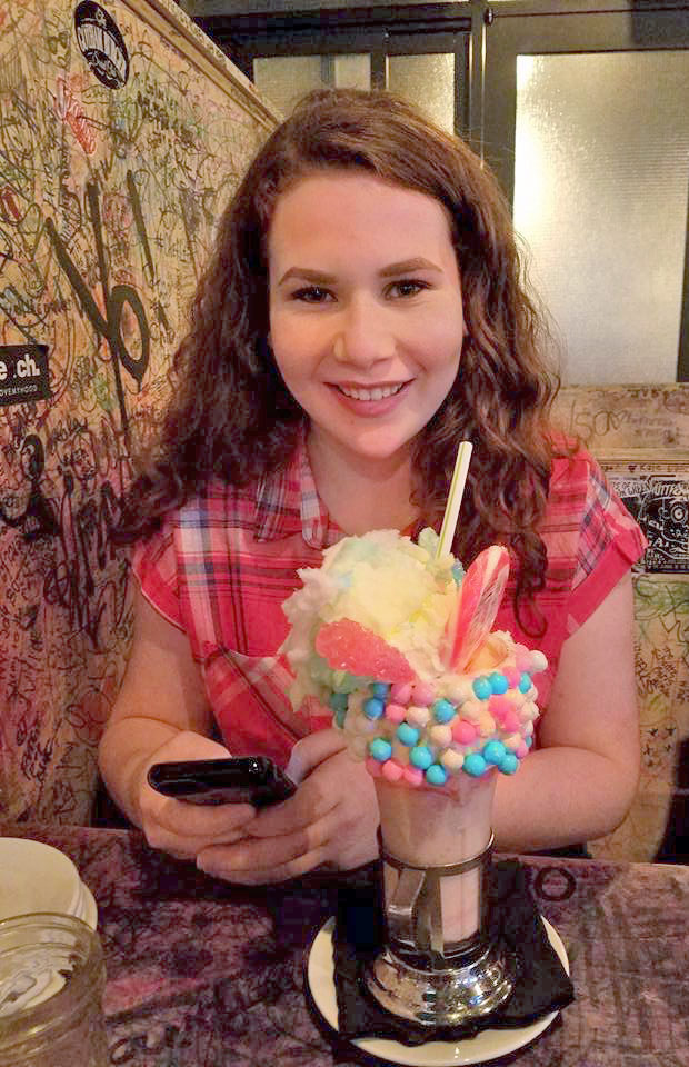 Niece got the cotton candy shake. It was a strawberry milkshake with insane amounts of sweets on top. Rock candy and lollipops and cotton candy.