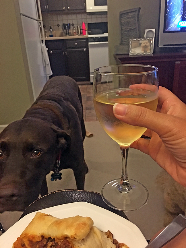Chester tried to give me his best "please share" look but I held strong. Cheers!