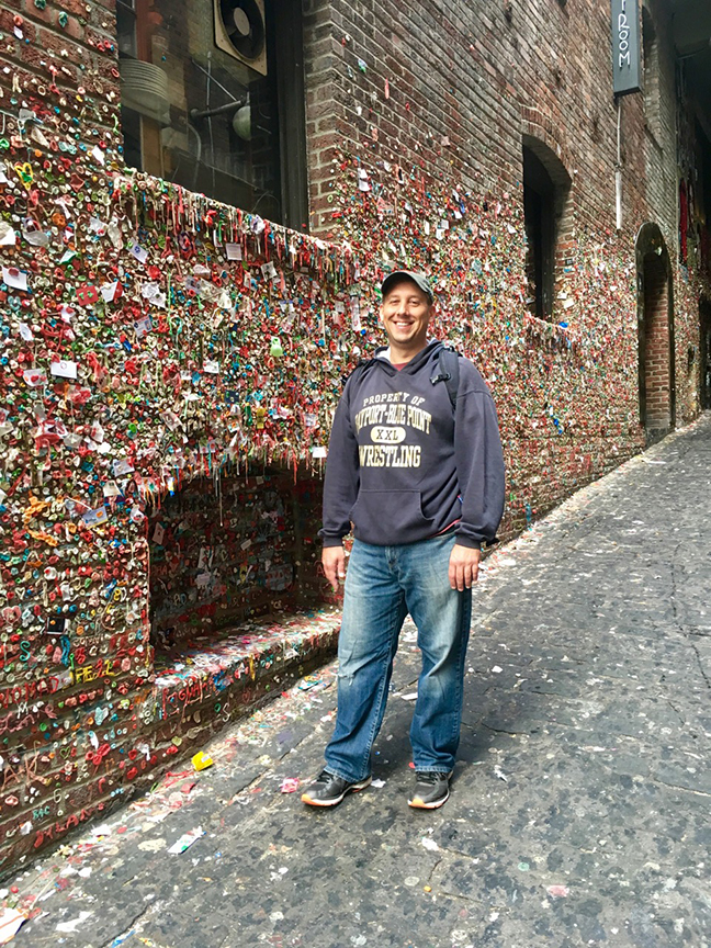 This gum wall was both disgusting and beautiful