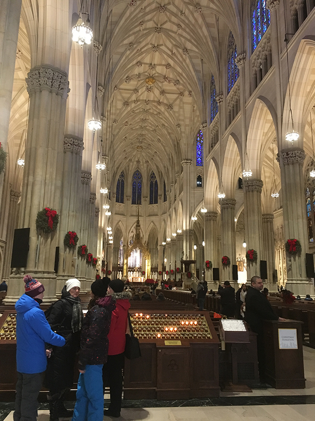 We made a quick stop into St. Patrick's Cathedral to say a prayer/light a candle