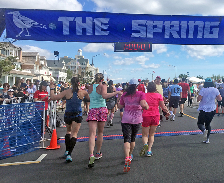 Keri, Jane and Me crossing the finish (thanks Lisa for the photo)