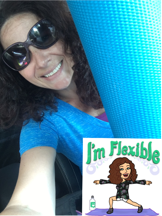 I've also become the master of matching my yoga mat and being more flexible.....in life