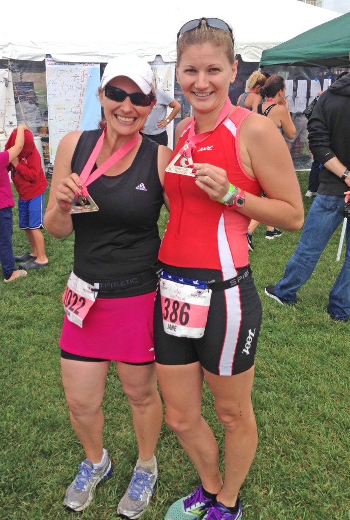 Me and Jane, the girl who convinced me to do the triathalon. :)