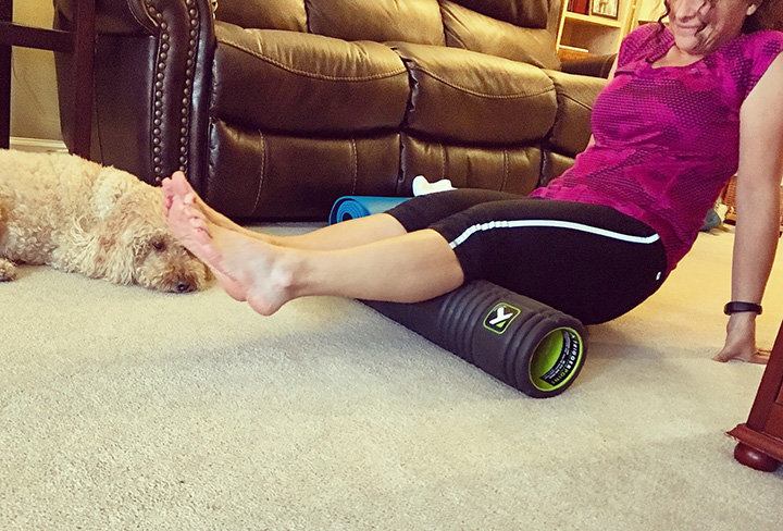 I even did a little yoga "pre-gaming" by foam rolling a bit first