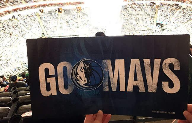 And sat in the very very top row to see a Mavericks game :) 